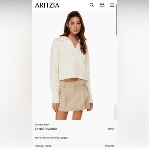 Sunday Best Aritzia Lottie Cropped Sweater
